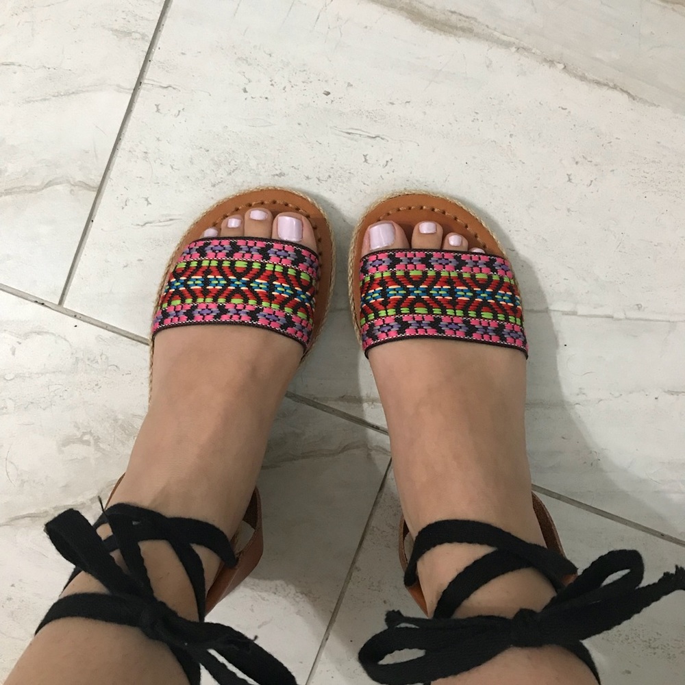 Lace up sandals